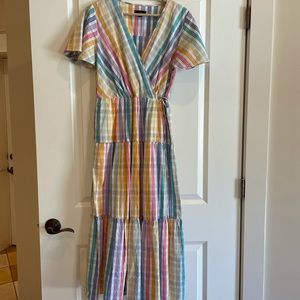 J. Crew Multicolor Striped Maxi Dress